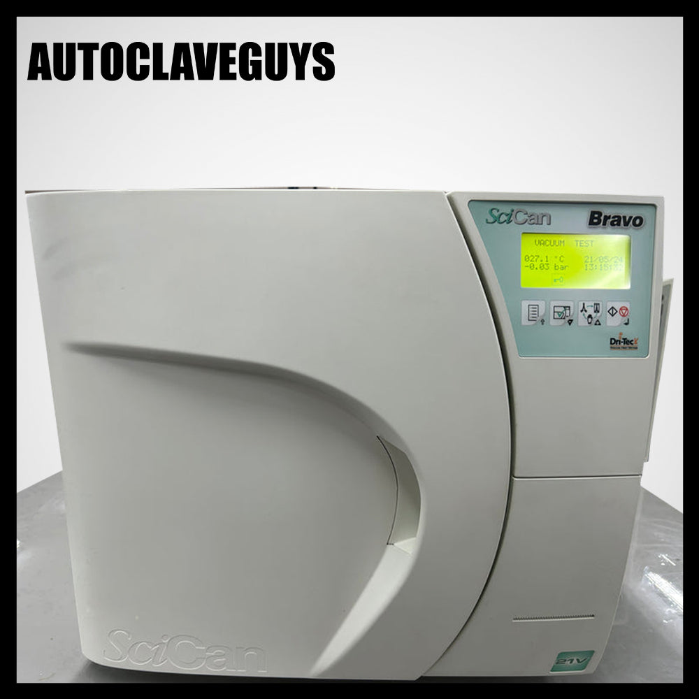 SciCan Bravo 21V Class B Autoclave 220V 6 Month Full Parts and Labor Warranty