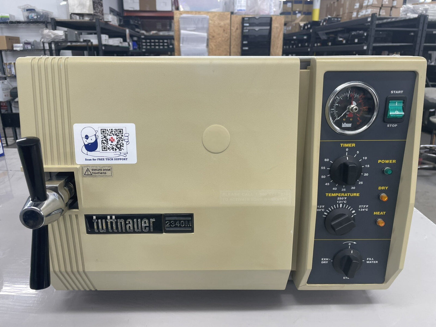 Tuttnauer 2340M Autoclave 1 Year Full Parts + Labor Warranty